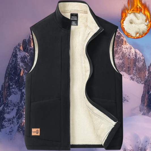 Men's Double-Sided Plush Warm Vest Coat