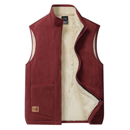 Men's Double-Sided Plush Warm Vest Coat