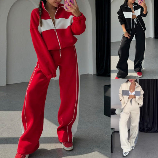 🎉Spring Sale 49% off 🛍️ Women's Two-Piece Color-Block Tracksuit