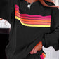 Loose Casual Patchwork Color Block Top & Shorts Set