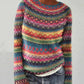 Women's Trendy Round Neck Long Sleeve Knit Sweater