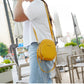 Women's Round Double Zipper Crossbody Mini Bag