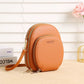 Women's Round Double Zipper Crossbody Mini Bag
