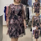 Women’s Elegant Floral Tulle Layered Dress