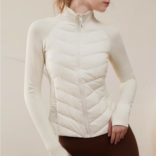 Women's Lightweight Sports Down Jacket with Thumb Holes