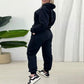 Women's Solid Color Casual Warm Top ＆Pants Two Piece Set