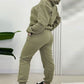 Women's Solid Color Casual Warm Top ＆Pants Two Piece Set