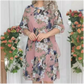 Women's Floral Print Knee-Length Dress