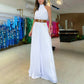 Halterneck sleeveless sexy jumpsuit with wide legs