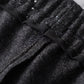 Women's Trendy Warm High-Waist Pants with White Sequins