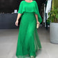 Comfortable Plus-Size Dress with Shawl Sleeves