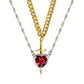 Heart & Sword Couples Necklace