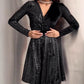 🔥2025 NEW SALES - 50% OFF🔥Women's Elegant Sequin Wrap Dress