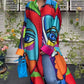 Personalized abstract MAXI SHIRT DRESS
