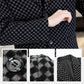 Men's Plaid Lapel Double Button Pocket Coat