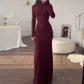 Women’s Mock Neck Bodycon Maxi Dress