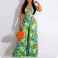 Women's Printed Off-Shoulder Strapless Wide-Leg Jumpsuit