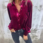 Women's Long-Sleeve Button-Down Shirt with Pocket