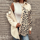 Women’s Leopard Print Lapel Long Sleeve Jackets