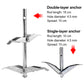 Punch-Free Durable Barbed Ground Shed Anchor