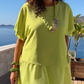 Women's Summer Loose Fit Solid Color 2-Piece Set