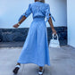 Women's V-Neck Button Down Denim Dress