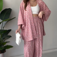 Women's Fashion Cardigan Top ＆ Pants Two Piece Set