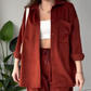 Solid Set Lapel Top & Straight Leg Pants