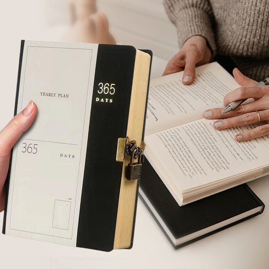 Vintage-Style 365 Days Lockable Journal