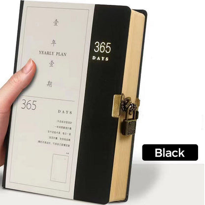 Vintage-Style 365 Days Lockable Journal