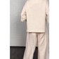 V-Neck Three-Quarter Sleeve Top & Pocket Wide-Leg Pants 2PCS Set