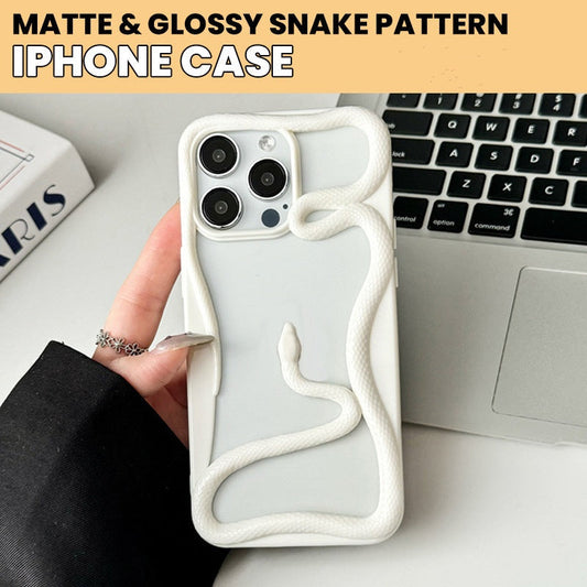 🔥Limited time 50% off🔥Matte & Glossy Snake Pattern iPhone Case