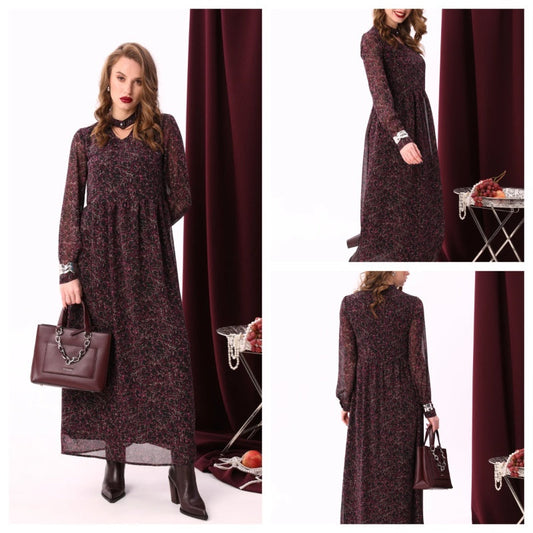 Vintage Red Leopard Print Flowy Dress