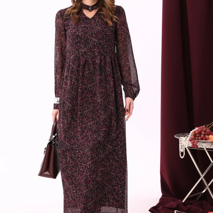 Vintage Red Leopard Print Flowy Dress