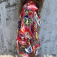 Stylish Colorful Printed Lapel Long Sleeve Shirt