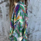 Stylish Colorful Printed Lapel Long Sleeve Shirt