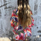 Stylish Colorful Printed Lapel Long Sleeve Shirt