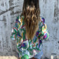Stylish Colorful Printed Lapel Long Sleeve Shirt