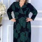 Plus Size V-Neck Midi Dress