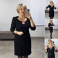 Woman's Comfortable Solid Color Midi Dress