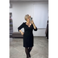 Woman's Comfortable Solid Color Midi Dress