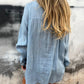 Women's Oversized Linen Button-Up Shirt