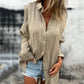 Women's Oversized Linen Button-Up Shirt