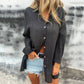 Women's Oversized Linen Button-Up Shirt