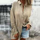 Women's Oversized Linen Button-Up Shirt