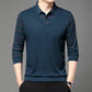 Men's Faux Two Piece Lapel Long-Sleeve Tops