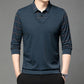 Men's Faux Two Piece Lapel Long-Sleeve Tops
