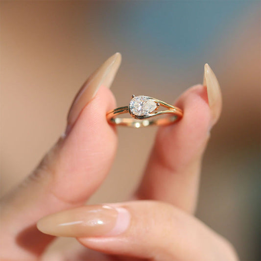 1 Carat Teardrop Faux Diamond Ring