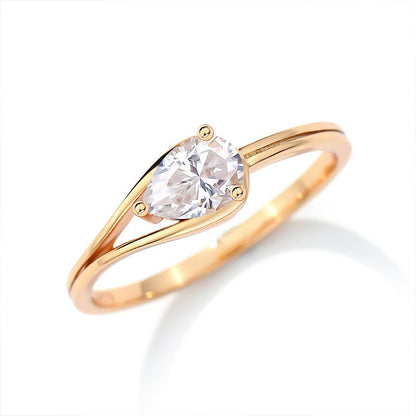 1 Carat Teardrop Faux Diamond Ring