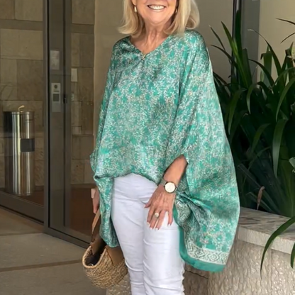 Women's V-Neck Caftan Poncho
